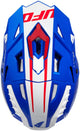 Casque motocross Ufo plast casque echus echus xs bleu blanc rouge