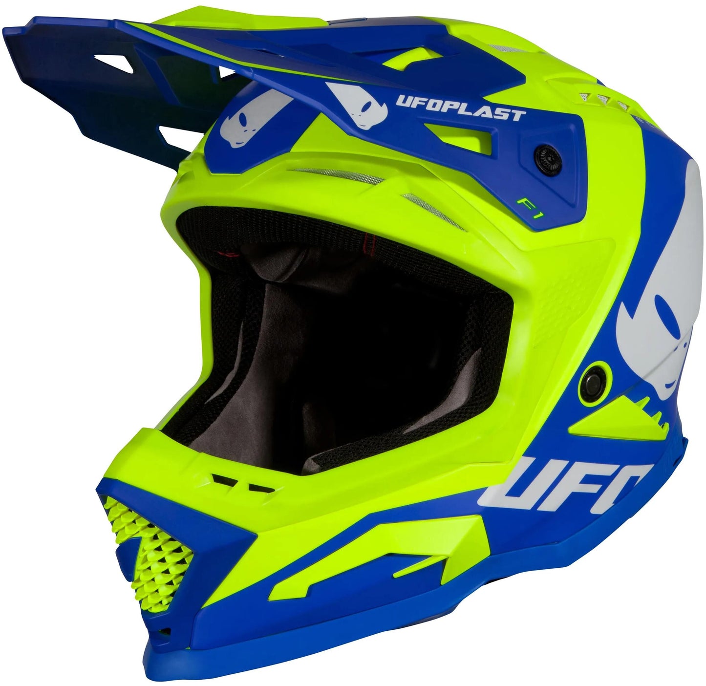 Casque motocross Ufo plast casque echus echus m bleu jaune. Mat
