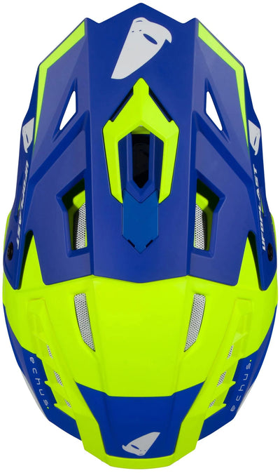 Casque motocross Ufo plast casque echus echus xxl bleu jaune. Mat