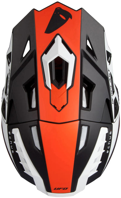 Casque motocross Ufo plast casque echus echus m bl. orange blanc mat