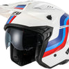 Casque jet Ufo plast sheratan casque sheratan xl blanc rouge bleu