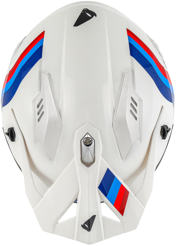Casque jet Ufo plast sheratan casque sheratan xs blanc rouge bleu