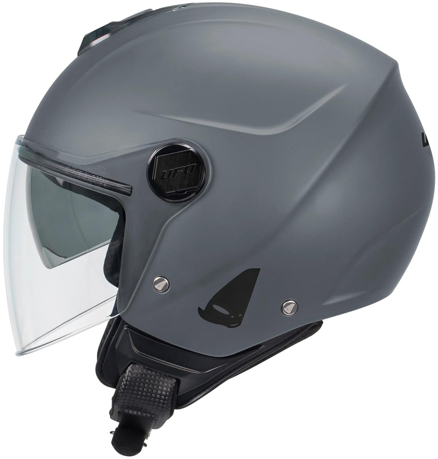 Casque jet Ufo plast casque nixie ufo nixie jet gris gr. je