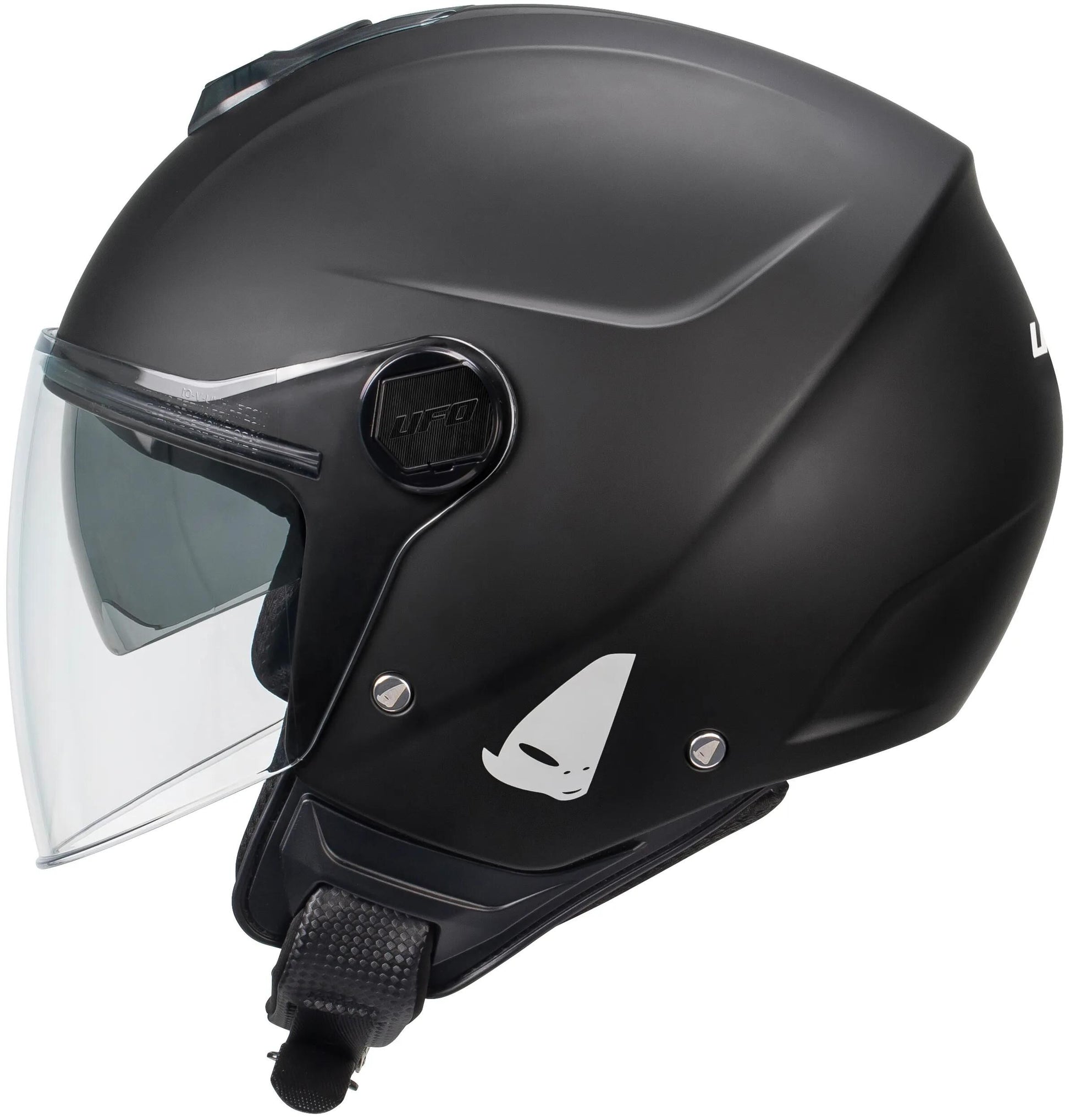 Casque jet Ufo plast casque nixie ufo nixie jet noir mat gr. s