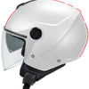 Casque jet Ufo plast casque nixie ufo nixie jet blanc rouge gr. xl