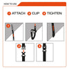 Clip d'Oxford Snelbinders Atlas. Atlas B-Clip 17 mm x 1,2 m de paire noire