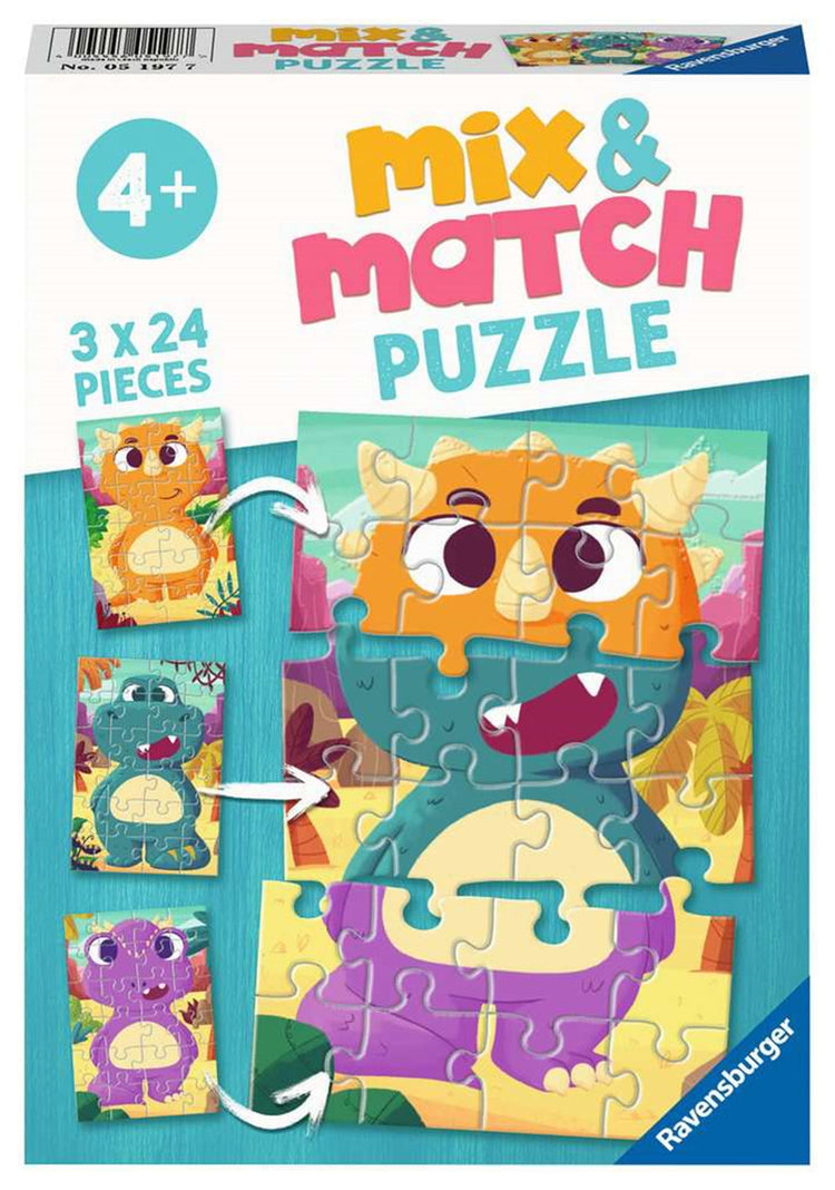 Ravensburger Mix Match Puzzle Dinosaures 24s
