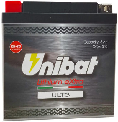 Batterie Unibat lifepo4 ult3. batterie ult3 4pin lithium supplémentaire