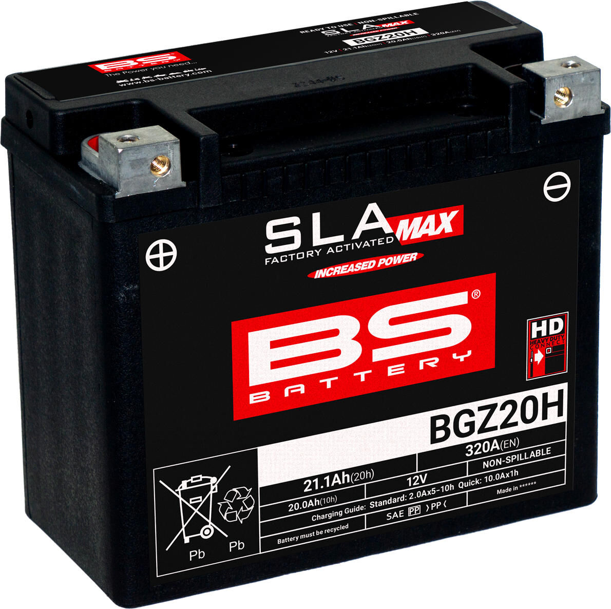 Batterie BS batterie BGZ20H BS SLA-MAX HD