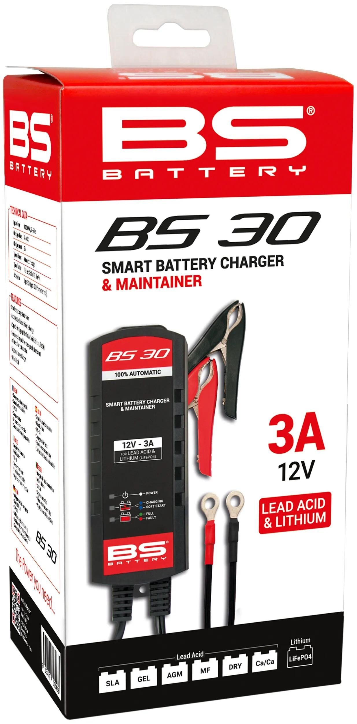 Chargeur de batterie BS BS30, BS-Charge + Lithium 3.0A