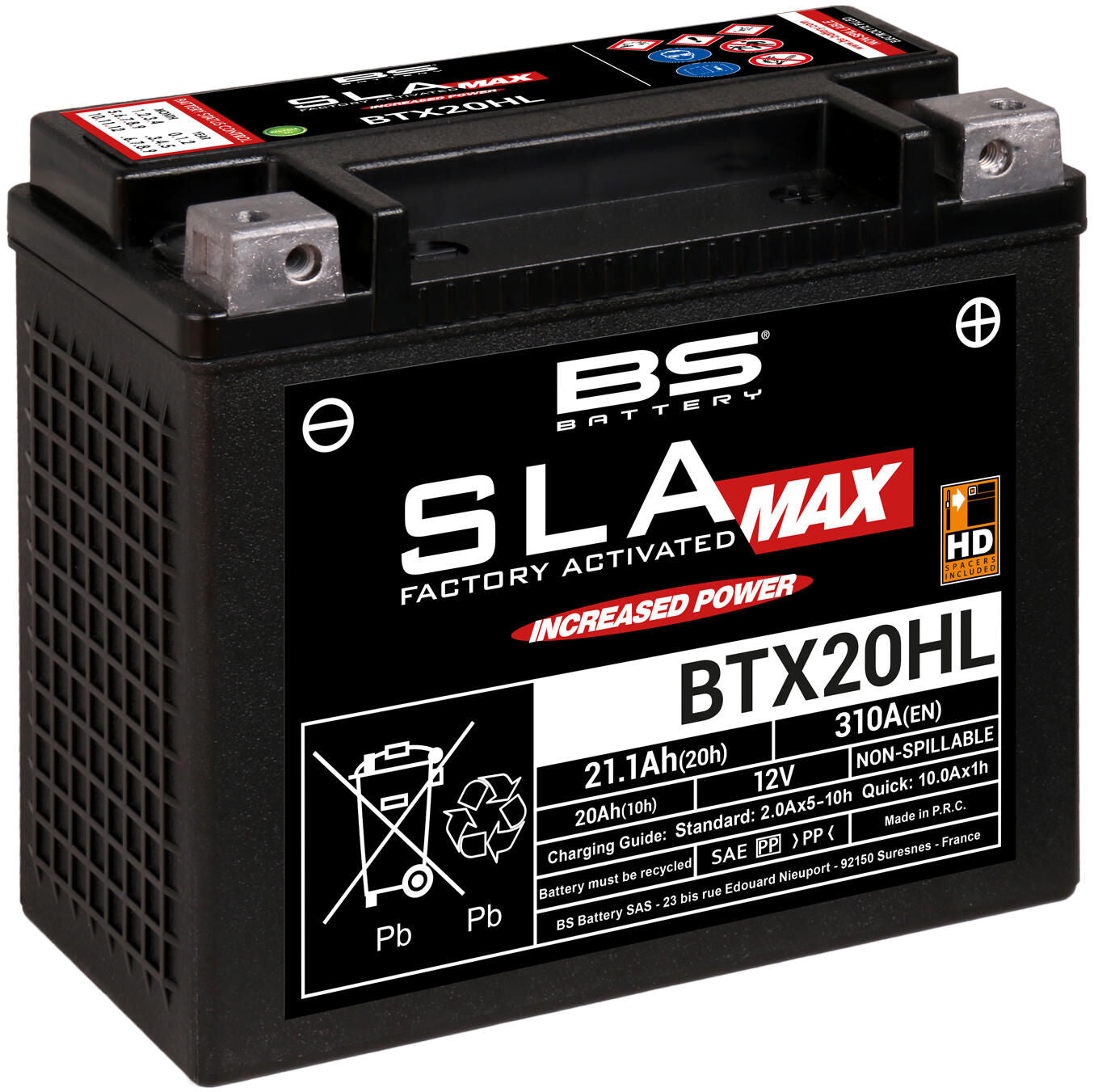 Batterie BS Batterie BTX20HL BS SLA-MAX HD