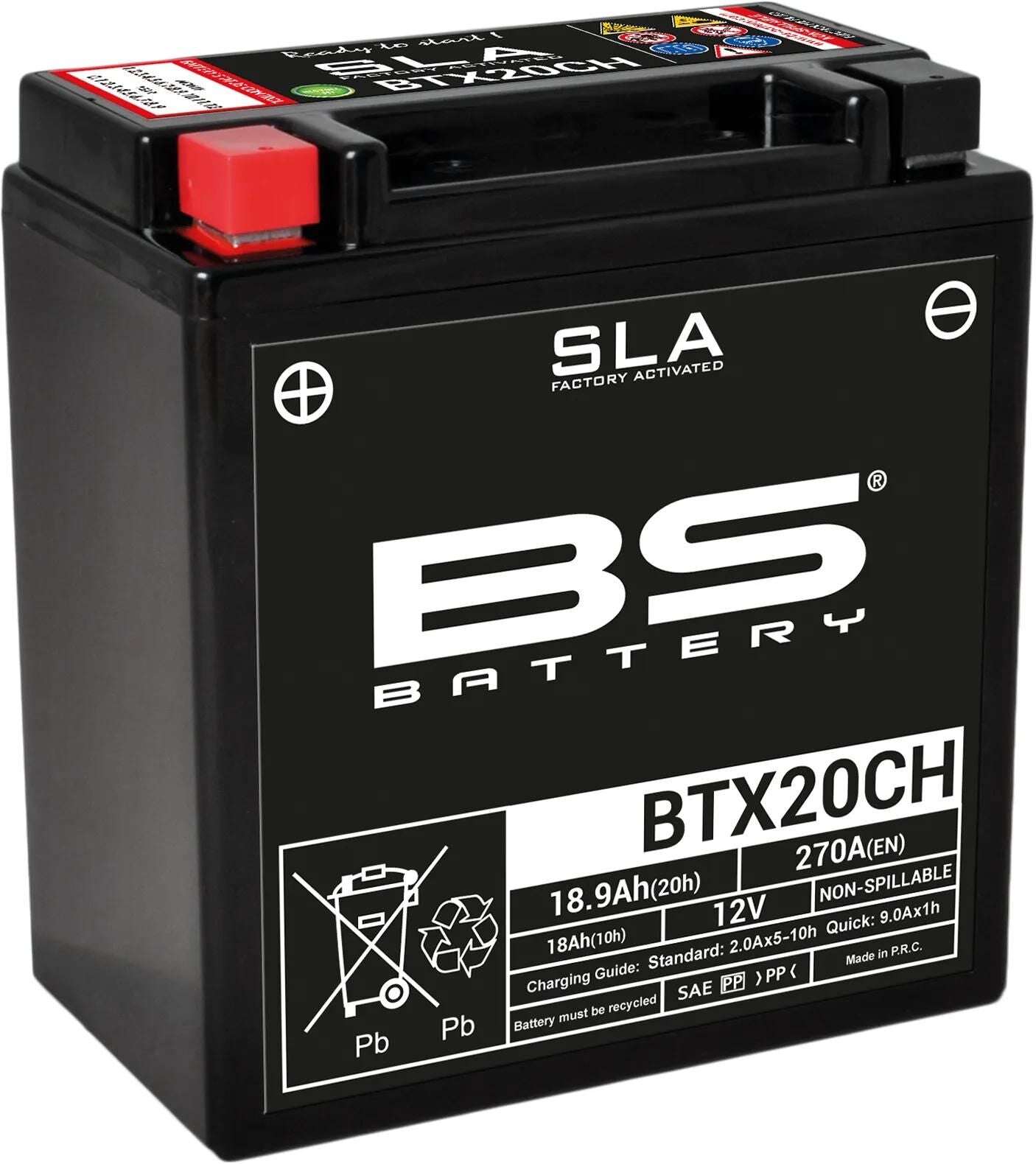 Batterie de batterie BS BTX20CH BS SLA