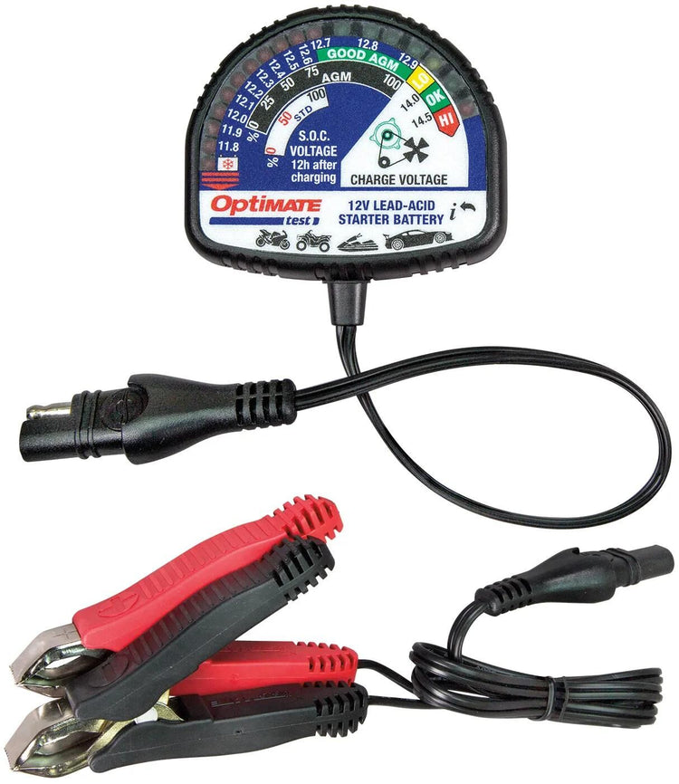 Test de la batterie TECMate Test. Testeur de batterie Optate TS130