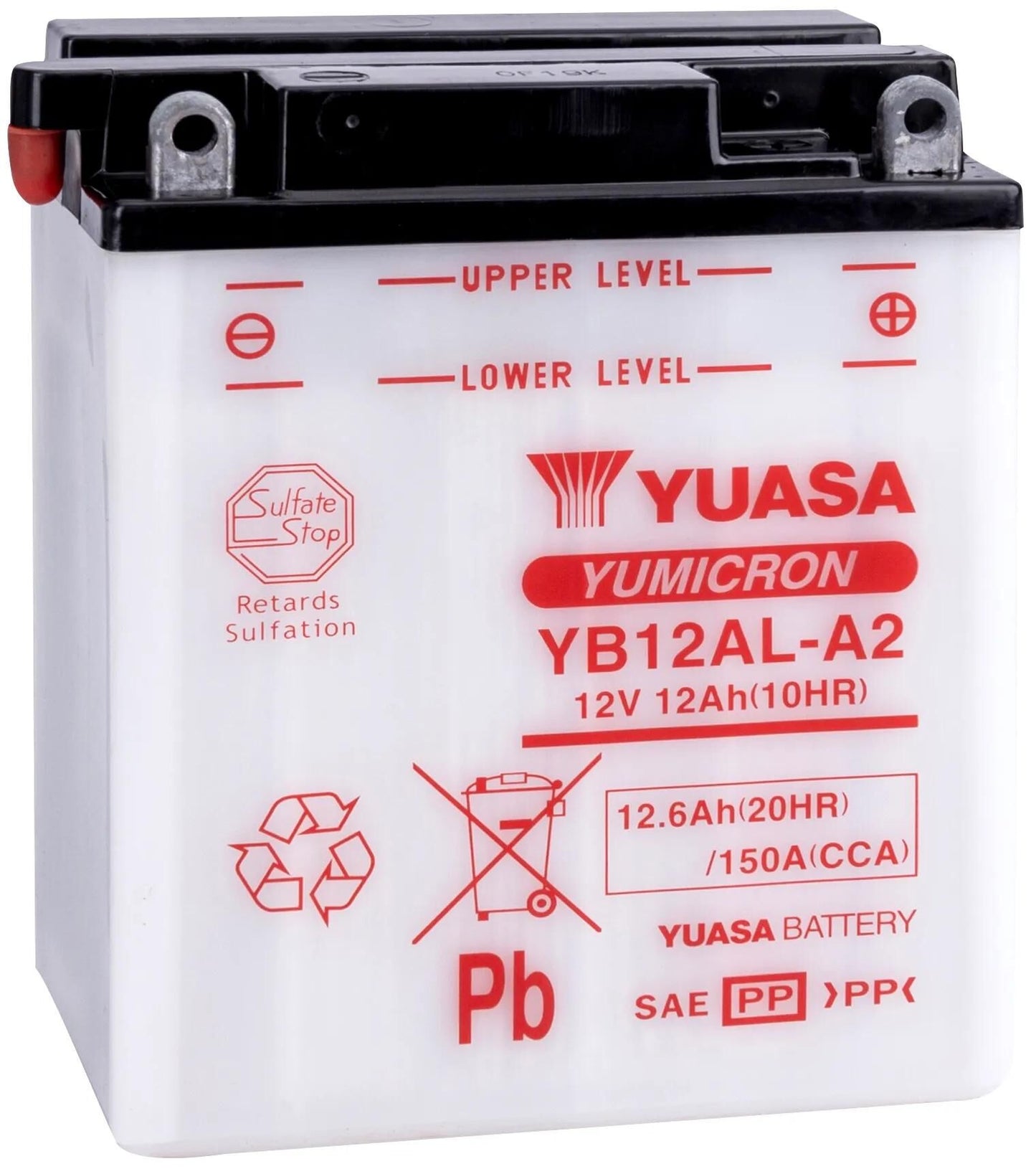Yuasa Battery YB12AL-A2 Standard sans SP