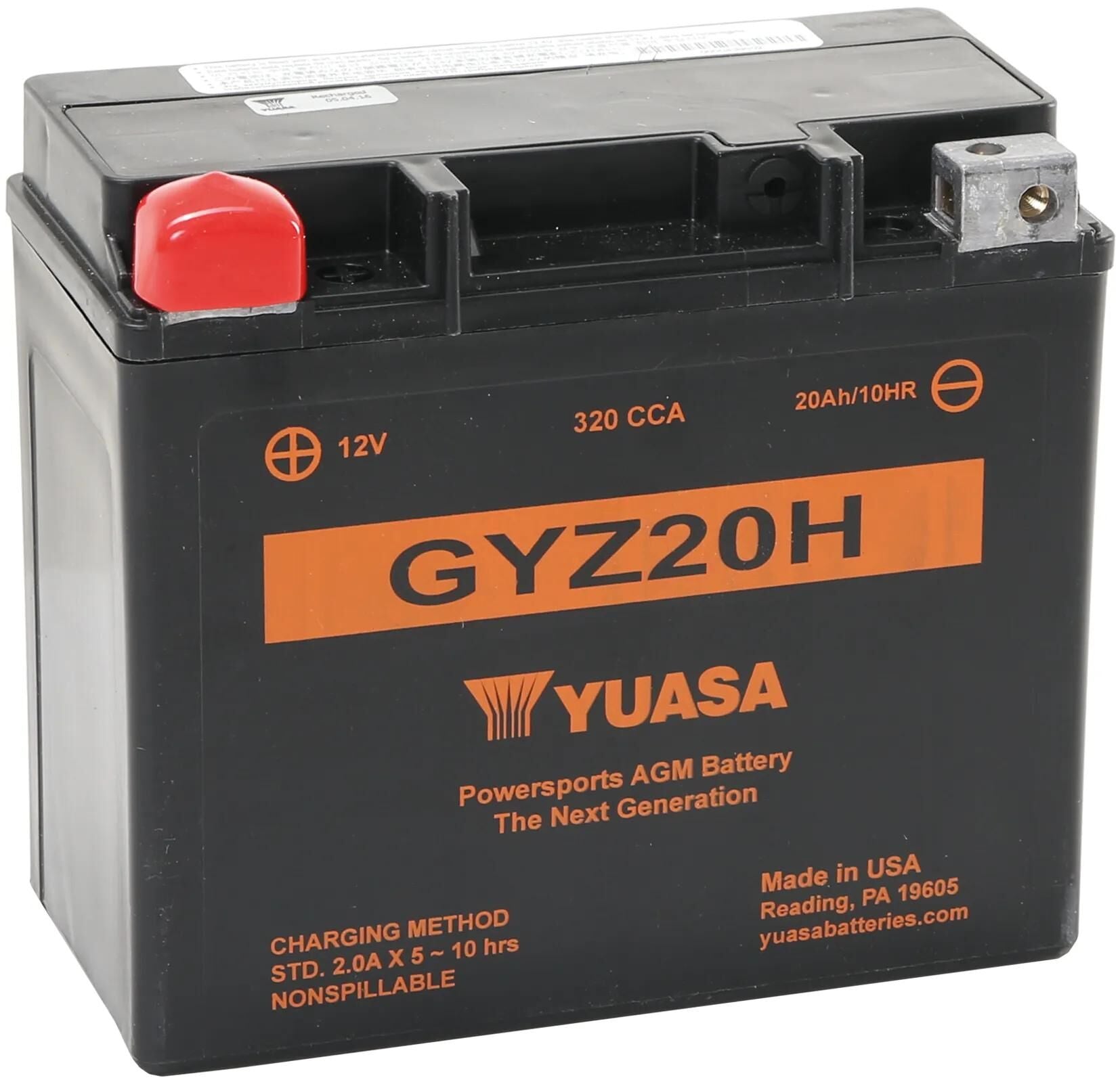 Yuasa Battery Gyz20H AGM
