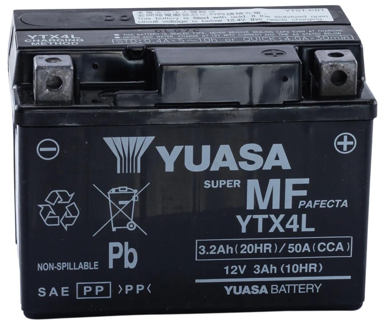 Yuasa Battery Ytx4L AGM