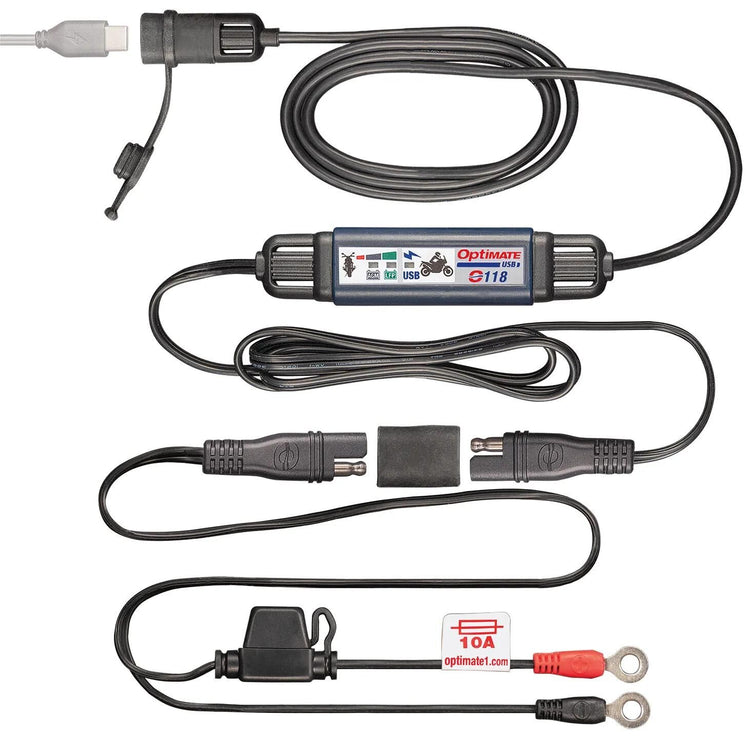 Tecate USB Charging Dispositif Optet O-118 USB-C Charger Optate M. SAE Connexion 200cm
