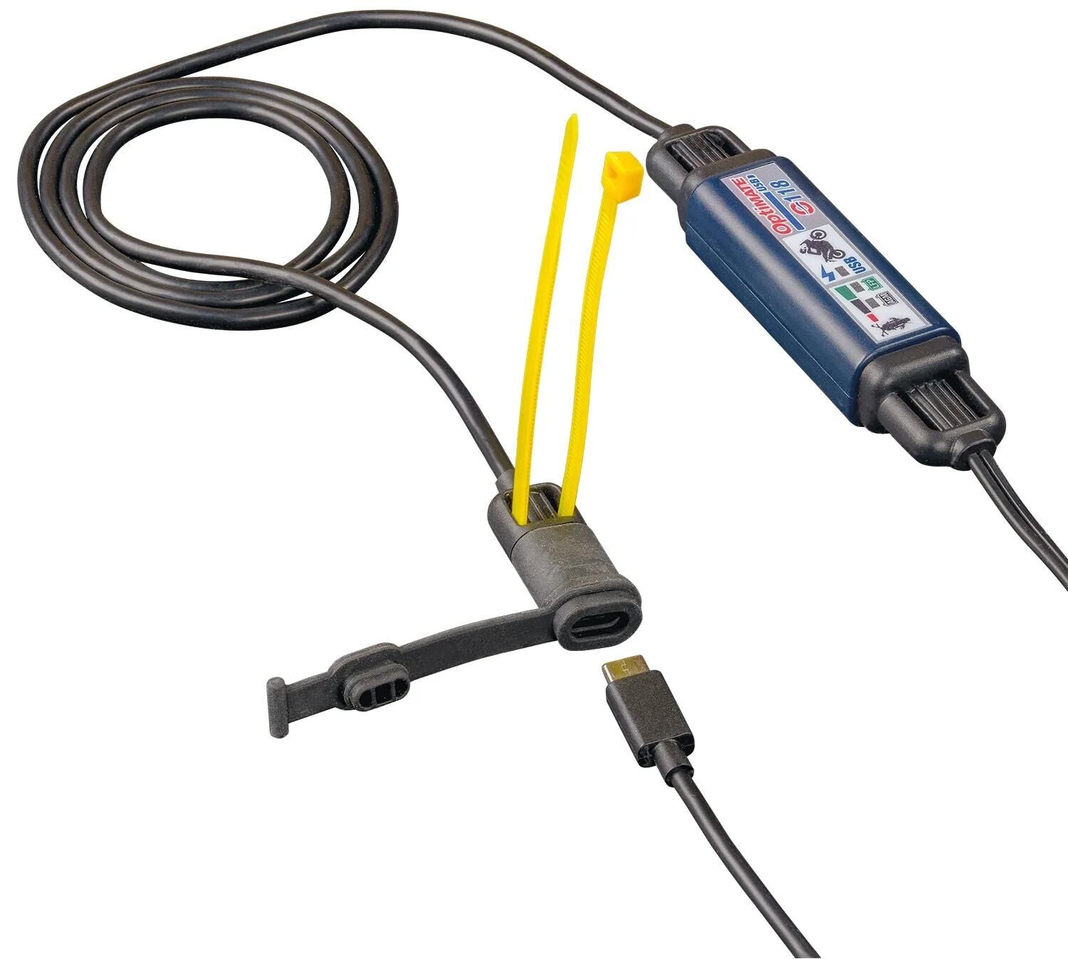 Tecate USB Charging Dispositif Optet O-118 USB-C Charger Optate M. SAE Connexion 200cm
