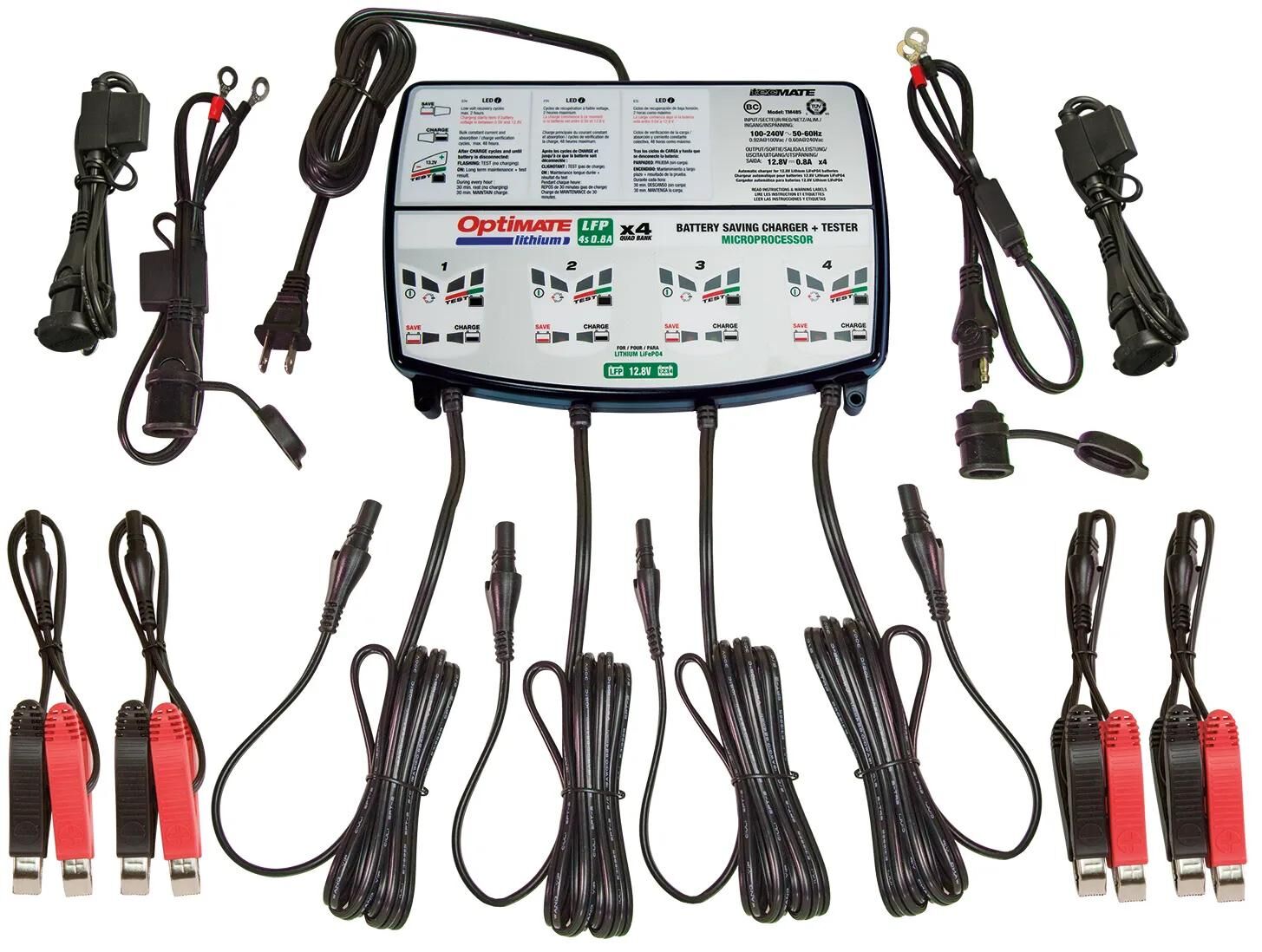 Tecate Battery Charger Optet Lithium 4x0.8a Optate Charger Lithium 0,8V Quad Bank