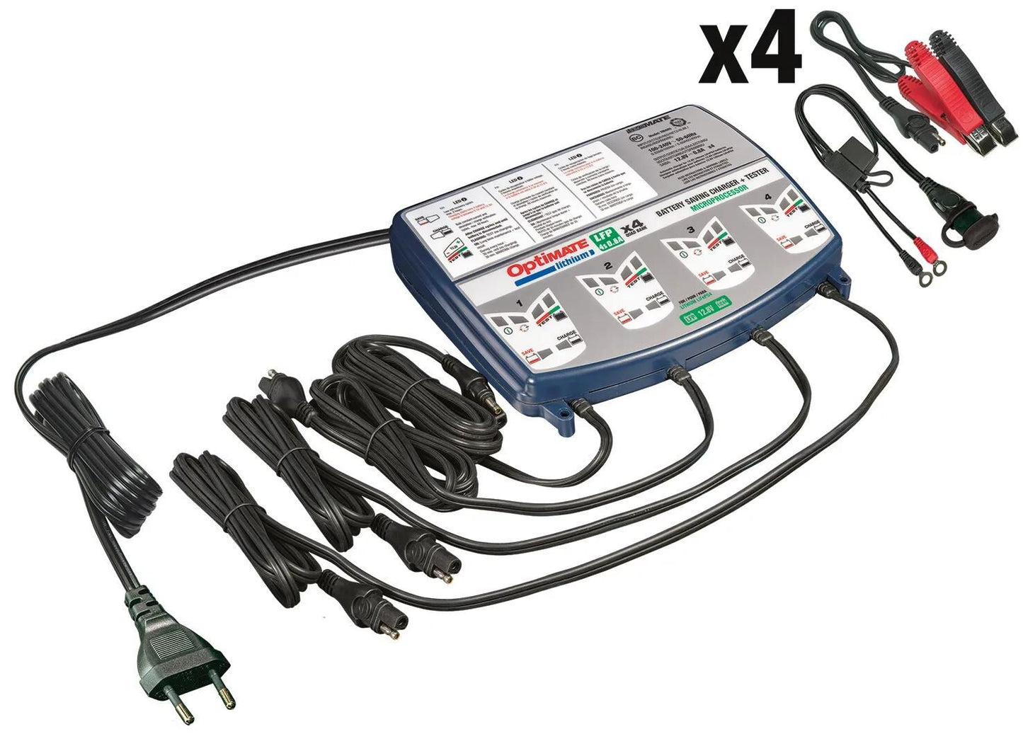 Tecate Battery Charger Optet Lithium 4x0.8a Optate Charger Lithium 0,8V Quad Bank