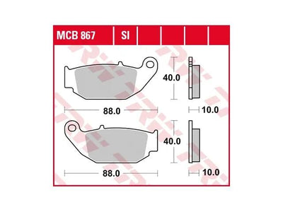TRW Frein Pad McB 867 SI Metal fritté