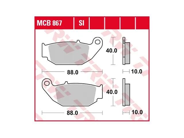 TRW Brake Pad MCB 867 Standard organique