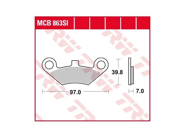 TRW Frein Pad McB 863 SI Metal fritté