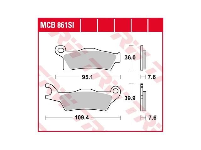 TRW Brake Pad McB 861 SI Metal fritté