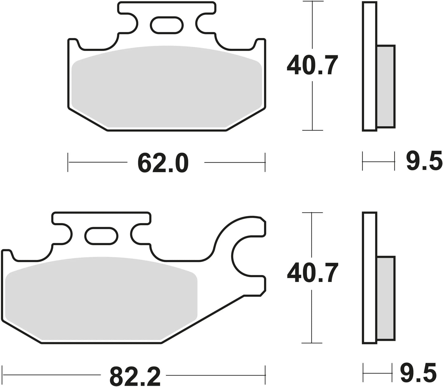 TRW Brake Pad MCB 724 Standard organique
