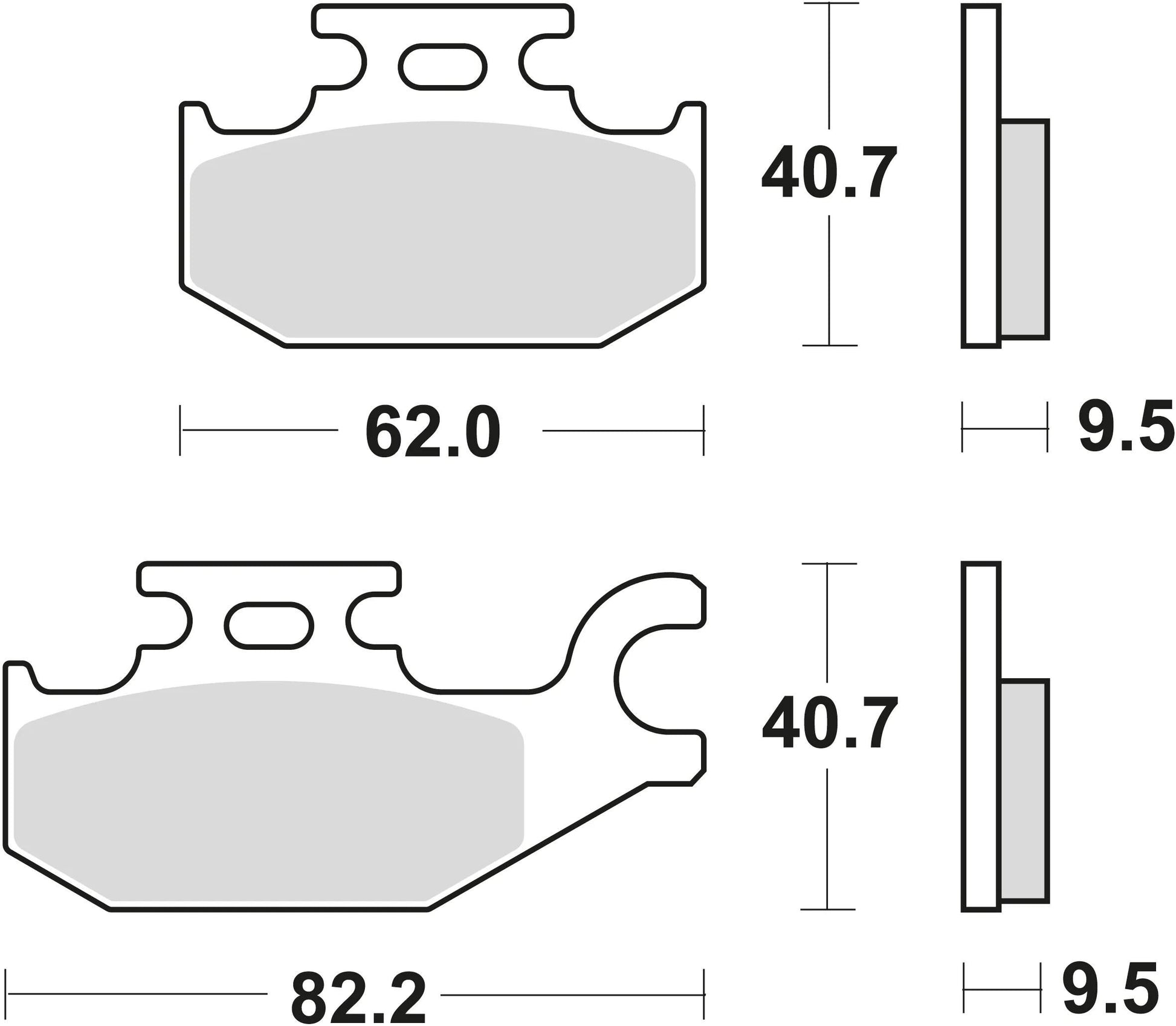 TRW Brake Pad MCB 724 Standard organique