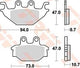TRW Brake Pad MCB 760 Standard organique