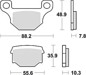TRW Brake Pad MCB 765 Standard organique