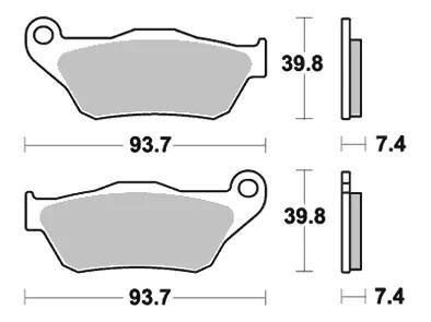 TRW Brake Pad McB 786 SRM Metal fritté