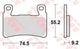 TRW Brake Pad MCB 819 SV Métal fritté