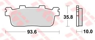 TRW Brake Pad MCB 821 Standard organique