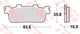 TRW Brake Pad MCB 821 Standard organique