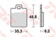 TRW Brake Pad McB 827 SRM Metal fritté