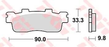 TRW Brake Pad McB 830 SRM Metal fritté
