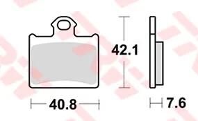 TRW Frein Pad McB 831 SI Metal fritté