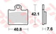TRW Frein Pad McB 831 SI Metal fritté