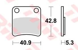 TRW Brake Pad MCB 832 Standard organique