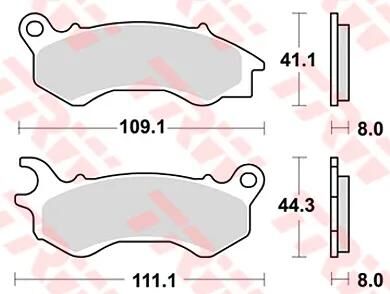 TRW Brake Pad MCB 833 Standard organique