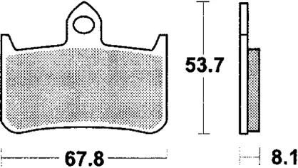TRW Brake Pad McB 593 SV Métal fritté