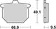 TRW Freed Pad McB 54 Standard organique