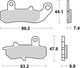 TRW Brake Pad MCB 612 Standard organique