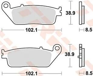 TRW Brake Pad McB 845 SRM Metal fritté