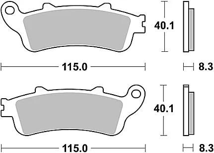 TRW BRAKE PAD MCB 705 Sintered Metal