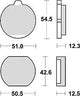 TRW Brake Pad MCB 79 Standard organique