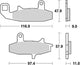 TRW Brake Pad MCB 597 Standard organique