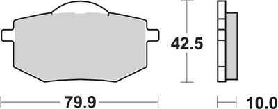 TRW Brake Pad MCB 587 Standard organique